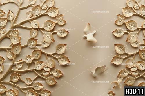 Tranh dán tường Hoa 3D- batch_H3D-11 - Tranh tường chất lượng cao